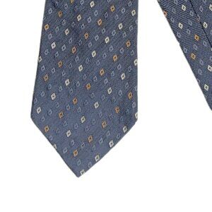 Wilke Rodriguez Silk Tie Men’s Long 63” Gray Geometric Preppy Designer Wide New